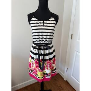 Elle Striped Sundress with Floral Bottom